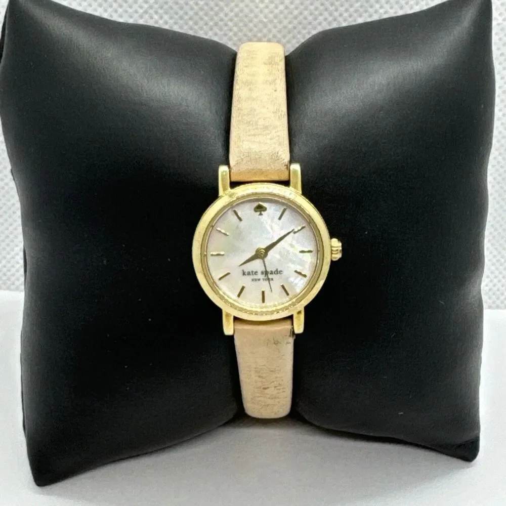 Kate Spade New York 0372 Women's Beige Leather Analog Dial Quartz Watch JNA292